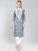 Load image into Gallery viewer, Seva Chikan Hand Embroidered Rayon Lucknowi Chikankari Kurta