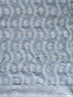Load image into Gallery viewer, Seva Chikan Hand Embroidered Grey Cotton Lucknowi Chikankari Unstitched Suit Piece-SCL13089