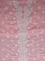 Load image into Gallery viewer, Seva Chikan Hand Embroidered Peach Georgette Lucknowi Chikankari Unstitched Suit Piece-SCL13120