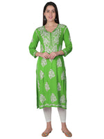 Load image into Gallery viewer, Seva Chikan Hand Embroidered Modal Cotton Lucknowi Chikankari Kurta
