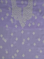 Load image into Gallery viewer, Seva Chikan Hand Embroidered Mauve Georgette Lucknowi Chikankari Unstitched Suit Piece-SCL13112