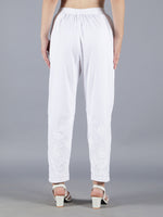 Load image into Gallery viewer, Seva Chikan Hand Embroidered Navy Blue Cotton Kurta With Pant-SCL8021