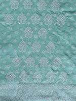 Load image into Gallery viewer, Seva Chikan Hand Embroidered Sea Green Cotton Lucknowi Chikankari Unstitched Suit Piece-SCL13087