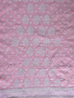 Load image into Gallery viewer, Seva Chikan Hand Embroidered Pink Cotton Lucknowi Chikankari Unstitched Suit Piece-SCL13096
