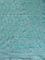 Load image into Gallery viewer, Seva Chikan Hand Embroidered Sea Green Cotton Lucknowi Chikankari Unstitched Suit Piece-SCL13095
