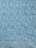 Load image into Gallery viewer, Seva Chikan Hand Embroidered Blue Cotton Lucknowi Chikankari Unstitched Suit Piece-SCL13094