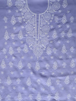 Load image into Gallery viewer, Seva Chikan Hand Embroidered Mauve Cotton Lucknowi Chikankari Unstitched Suit Piece-SCL13046