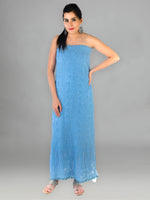 Load image into Gallery viewer, Seva Chikan Hand Embroidered Blue Georgette Lucknowi Chikankari Unstitched Suit Piece-SCL1657