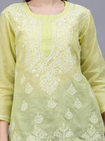 Load image into Gallery viewer, Seva Chikan Hand Embroidered Terivoil Cotton Lucknowi Chikan Top