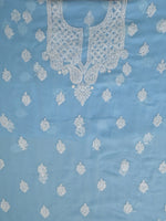 Load image into Gallery viewer, Seva Chikan Hand Embroidered Georgette Lucknowi Chikankari Unstitched Suit Piece
