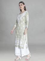 Load image into Gallery viewer, Seva Chikan Hand Embroidered Modal Cotton Lucknowi Chikankari Kurta