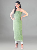 Load image into Gallery viewer, Seva Chikan Hand Embroidered Green Georgette Lucknowi Chikankari Unstitched Suit Piece-SCL1604