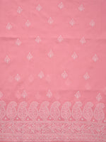 Load image into Gallery viewer, Seva Chikan Hand Embroidered Peach Terivoil Cotton Lucknowi Chikankari Unstitched Suit Piece-SCL13031