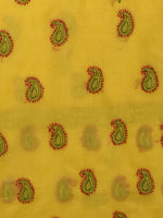 Load image into Gallery viewer, Seva Chikan Hand Embroidered Yellow Cotton Lucknowi Chikankari Unstitched Suit Piece-SCL13109