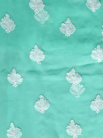 Load image into Gallery viewer, Seva Chikan Hand Embroidered Sea Green Georgette Lucknowi Chikankari Unstitched Suit Piece-SCL13122