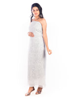 Load image into Gallery viewer, Seva Chikan Hand Embroidered Grey Georgette Lucknowi Chikan Unstitched Suit Piece-SCL1712