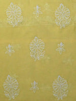Load image into Gallery viewer, Seva Chikan Hand Embroidered Yellow Terivoil Cotton Lucknowi Chikankari Unstitched Suit Piece-SCL13032