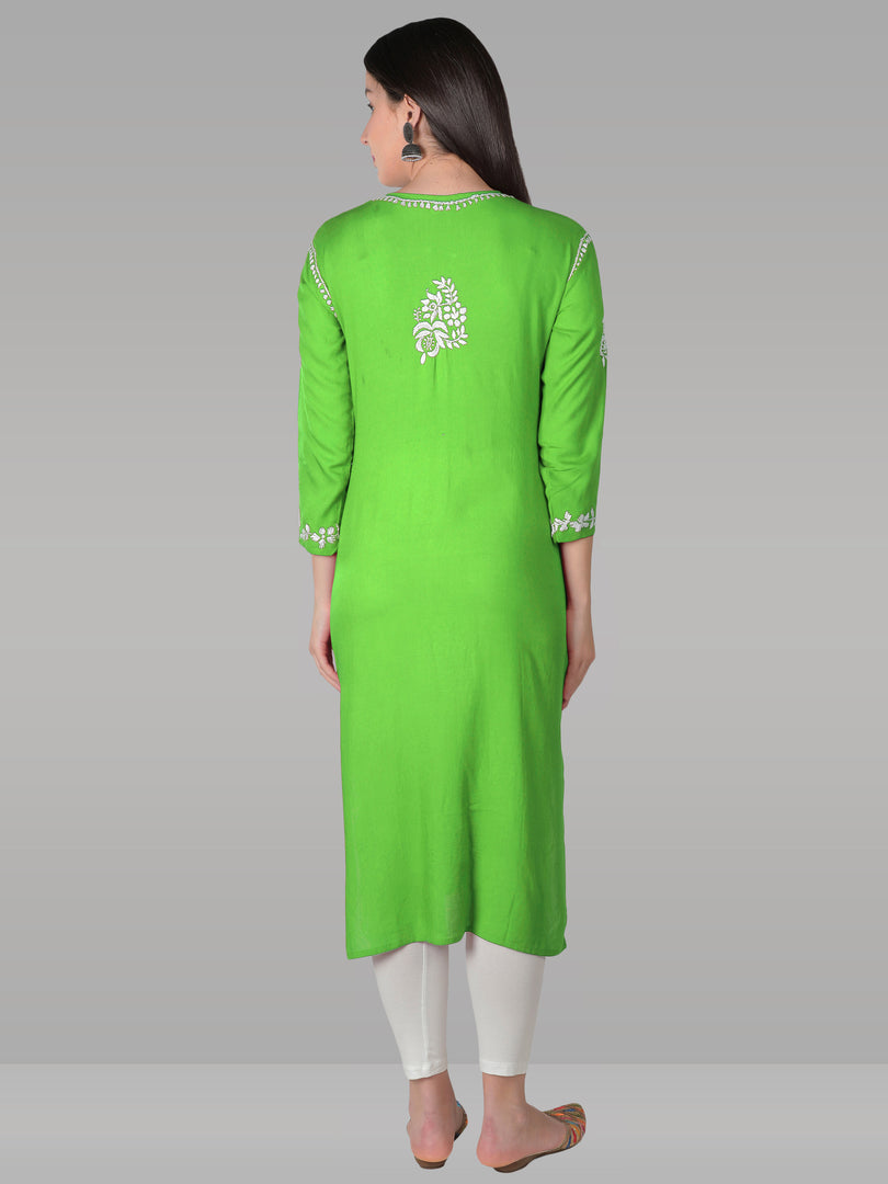 Seva Chikan Hand Embroidered Modal Cotton Lucknowi Chikankari Kurta