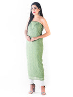 Load image into Gallery viewer, Seva Chikan Hand Embroidered Green Georgette Lucknowi Chikankari Unstitched Suit Piece-SCL1604