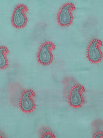 Load image into Gallery viewer, Seva Chikan Hand Embroidered Sea Green Cotton Lucknowi Chikankari Unstitched Suit Piece-SCL13108