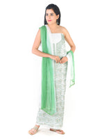 Load image into Gallery viewer, Seva Chikan Hand Embroidered White Cotton Lucknowi Chikan Unstitched Suit Piece-SCL1634