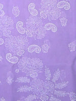 Load image into Gallery viewer, Seva Chikan Hand Embroidered Mauve Terivoil Cotton Lucknowi Chikankari Unstitched Suit Piece-SCL13009