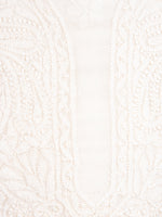 Load image into Gallery viewer, Seva Chikan Hand Embroidered White Georgette Lucknowi Chikankari Unstitched Suit Piece-SCL1710