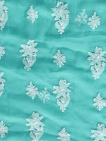Load image into Gallery viewer, Seva Chikan Hand Embroidered Sea Green Georgette Lucknowi Chikankari Unstitched Suit Piece-SCL13128