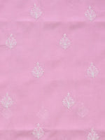Load image into Gallery viewer, Seva Chikan Hand Embroidered Pink Terivoil Cotton Lucknowi Chikankari Unstitched Suit Piece-SCL13030