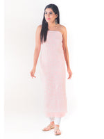 Load image into Gallery viewer, Seva Chikan Hand Embroidered Light Peach Georgette Lucknowi Chikan Unstitched Suit Piece-SCL1632