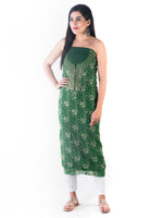 Load image into Gallery viewer, Seva Chikan Hand Embroidered Dark Green Georgette Lucknowi Chikankari Unstitched Suit Piece-SCL1610