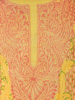 Load image into Gallery viewer, Seva Chikan Hand Embroidered Yellow Cotton Lucknowi Chikankari Unstitched Suit Piece-SCL1684