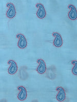 Load image into Gallery viewer, Seva Chikan Hand Embroidered Blue Cotton Lucknowi Chikankari Unstitched Suit Piece-SCL13104