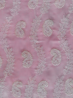 Load image into Gallery viewer, Seva Chikan Hand Embroidered Pink Cotton Lucknowi Chikankari Unstitched Suit Piece-SCL13092