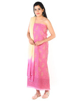 Load image into Gallery viewer, Seva Chikan Hand Embroidered Pink Cotton Lucknowi Chikankari Unstitched Suit Piece-SCL1651