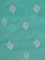 Load image into Gallery viewer, Seva Chikan Hand Embroidered Sea Green Georgette Lucknowi Chikankari Unstitched Suit Piece-SCL13111