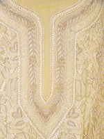 Load image into Gallery viewer, Seva Chikan Hand Embroidered Beige Cotton Lucknowi Chikankari Unstitched Suit Piece-SCL1698