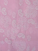 Load image into Gallery viewer, Seva Chikan Hand Embroidered Pink Terivoil Cotton Lucknowi Chikankari Unstitched Suit Piece-SCL13011