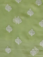 Load image into Gallery viewer, Seva Chikan Hand Embroidered Pista Green Georgette Lucknowi Chikankari Unstitched Suit Piece-SCL13118