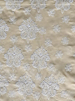 Load image into Gallery viewer, Seva Chikan Hand Embroidered Beige Cotton Lucknowi Chikankari Unstitched Suit Piece-SCL13085