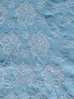 Load image into Gallery viewer, Seva Chikan Hand Embroidered Blue Cotton Lucknowi Chikankari Unstitched Suit Piece-SCL13084