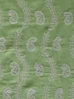 Load image into Gallery viewer, Seva Chikan Hand Embroidered Light Green Cotton Lucknowi Chikankari Unstitched Suit Piece-SCL13090