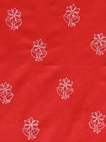 Load image into Gallery viewer, Seva Chikan Hand Embroidered Red Cotton Lucknowi Chikankari Unstitched Suit Piece-SCL13055
