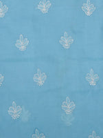 Load image into Gallery viewer, Seva Chikan Hand Embroidered Blue Terivoil Cotton Lucknowi Chikankari Unstitched Suit Piece-SCL13041
