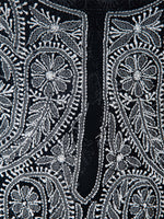 Load image into Gallery viewer, Seva Chikan Hand Embroidered Black Georgette Lucknowi Chikankari Unstitched Suit Piece-SCL1623
