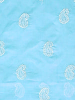 Load image into Gallery viewer, Seva Chikan Hand Embroidered Blue Cotton Lucknowi Chikankari Unstitched Suit Piece-SCL13078