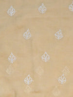 Load image into Gallery viewer, Seva Chikan Hand Embroidered Beige Terivoil Cotton Lucknowi Chikankari Unstitched Suit Piece-SCL13027