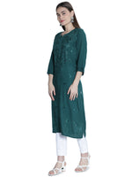 Load image into Gallery viewer, Seva Chikan Hand Embroidered Rayon Lucknowi Chikankari Kurta