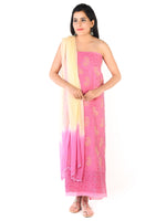 Load image into Gallery viewer, Seva Chikan Hand Embroidered Pink Cotton Lucknowi Chikankari Unstitched Suit Piece-SCL1651