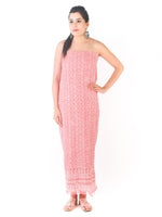 Load image into Gallery viewer, Seva Chikan Hand Embroidered Peach Georgette Lucknowi Chikankari Unstitched Suit Piece-SCL1660